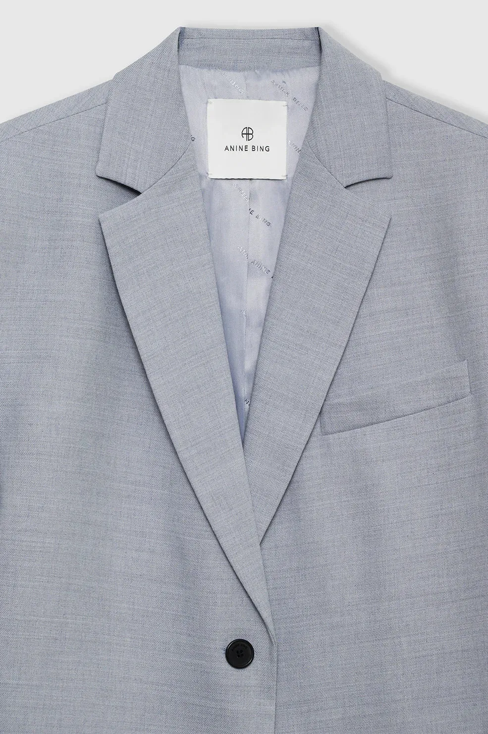 Anine Bing  Quinn Blazer in Steel Blue