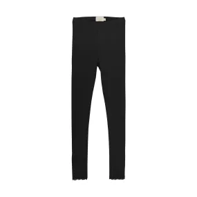 Black Ribbed Leggings