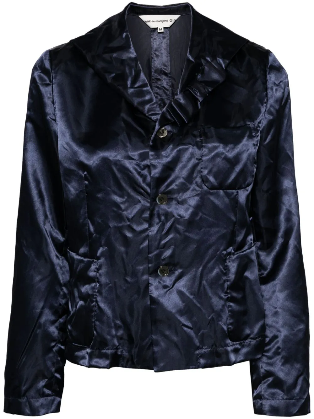 Blazer With Bow On Side Collar