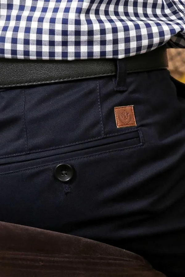 CASUAL PANT CROSS POCKET SLIM FIT NAVY