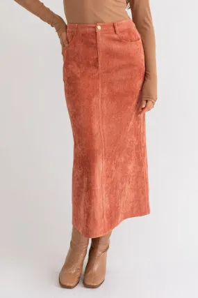 Chic Casual Stylish Fashion Cord Maxi Skirt