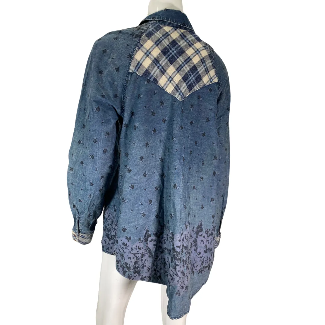 Free People Casual Denim Shirt