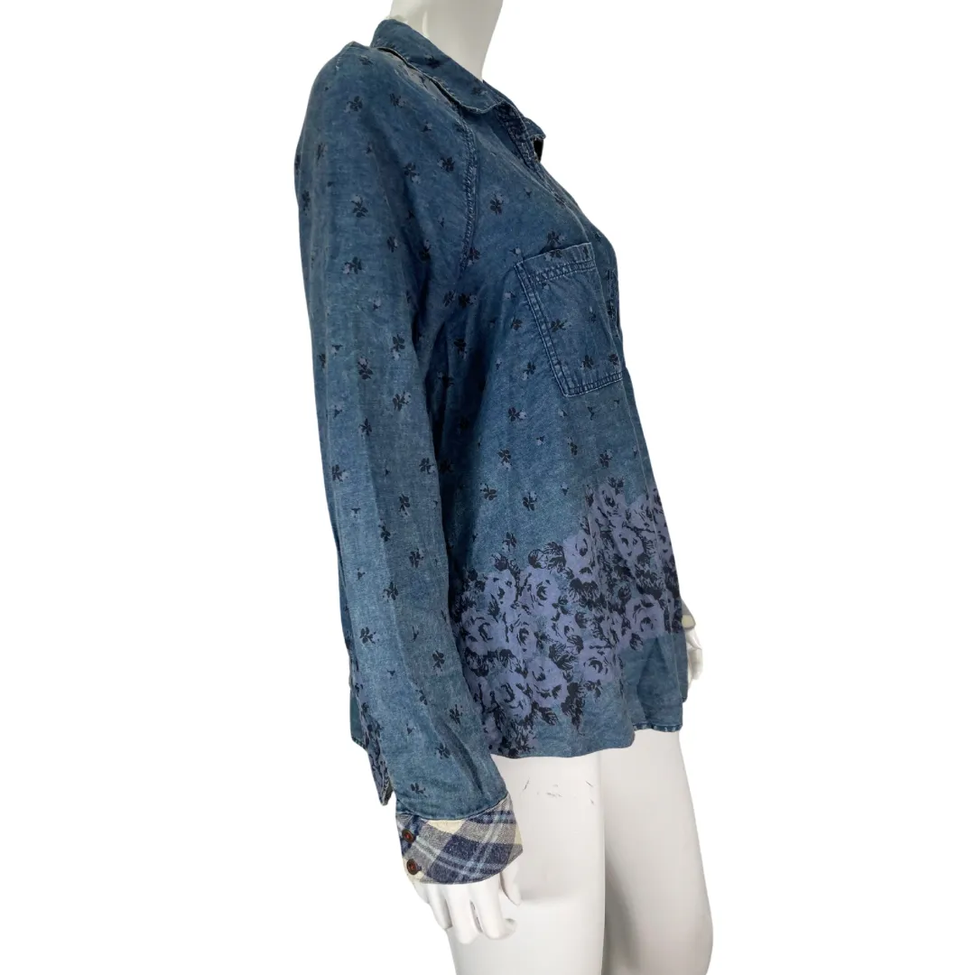 Free People Casual Denim Shirt