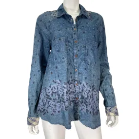 Free People Casual Denim Shirt