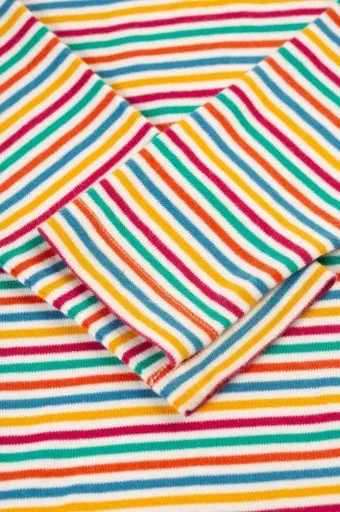 Frugi Lucia Top - Lingonberry Multi-Stripe