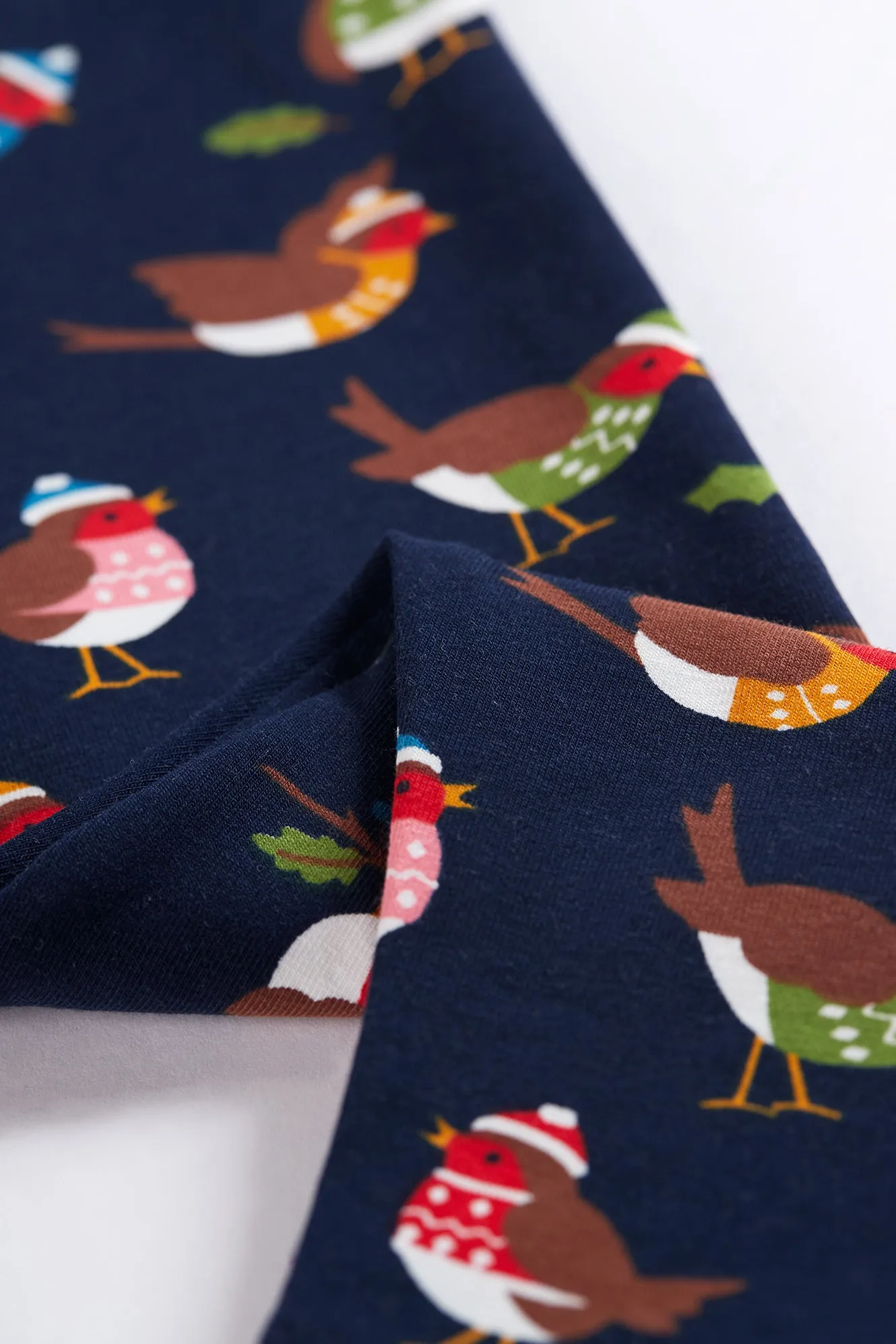 Frugi Ola Outfit - True Red/Indigo Robins