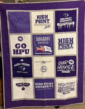 High Point University Memories T-Shirt Quilt