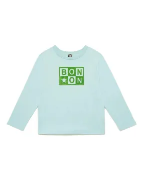 Long Sleeve Organic Cotton Tshirt in Blue Givre