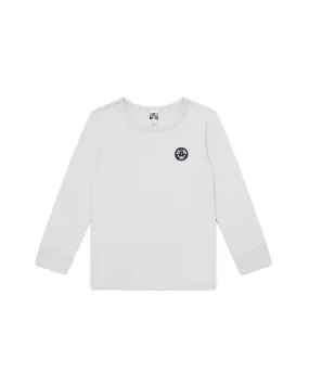 Long Sleeve Organic Cotton Tshirt in Gris Illusion