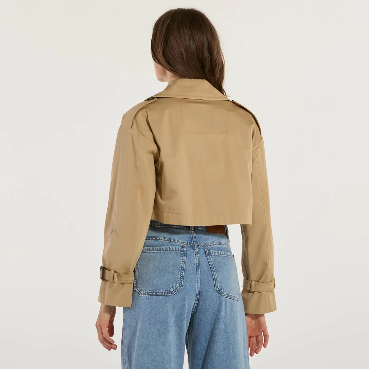 Maxmara trench in puro cotone beige