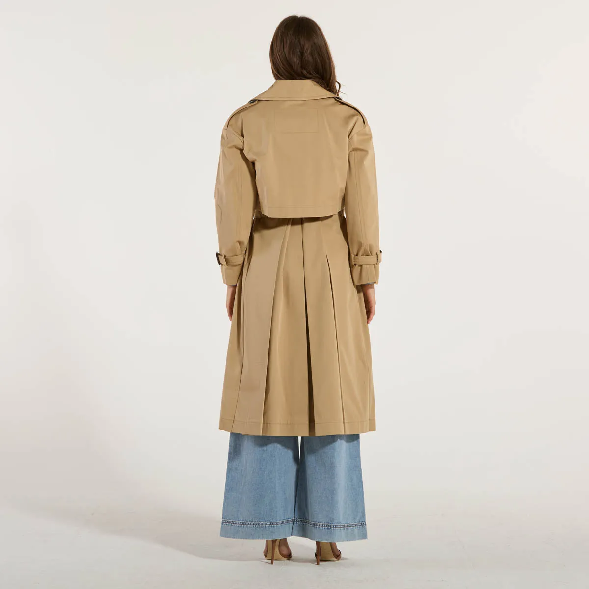 Maxmara trench in puro cotone beige