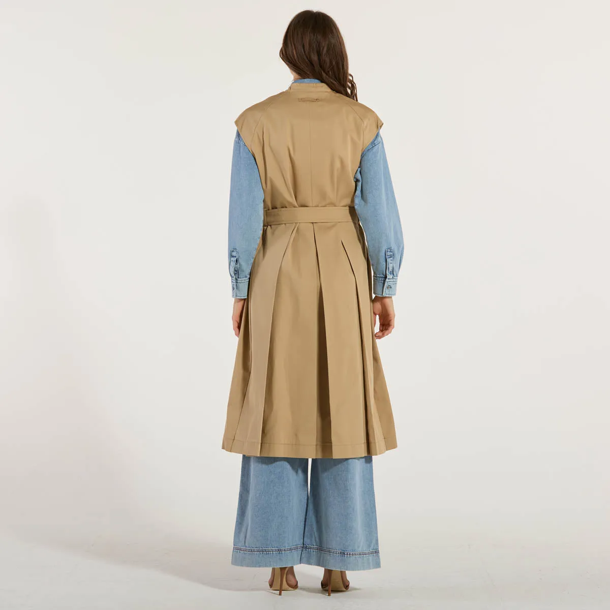 Maxmara trench in puro cotone beige