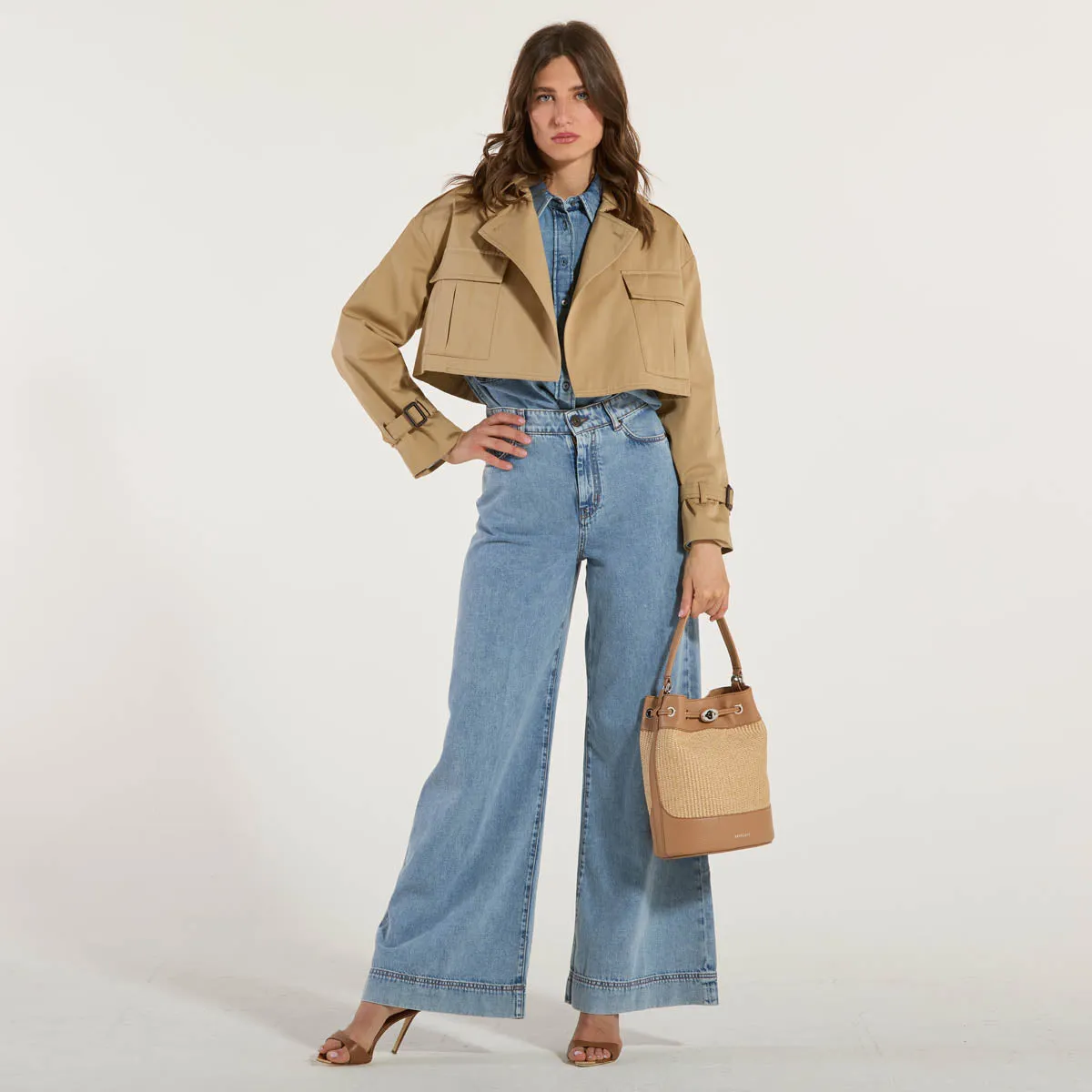 Maxmara trench in puro cotone beige