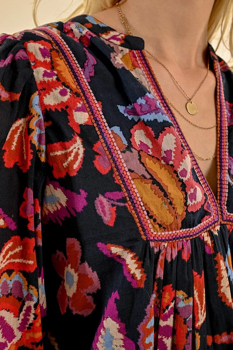 Molly Bracken Floral Print Tunic Style Top