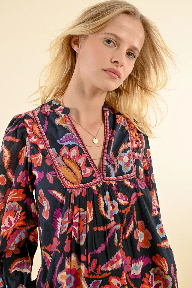 Molly Bracken Floral Print Tunic Style Top