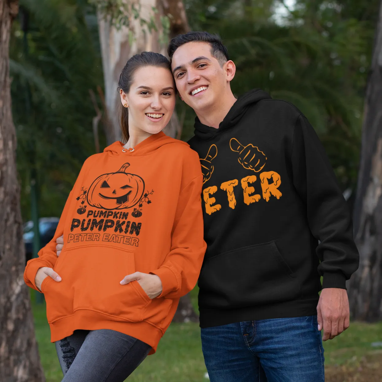 Peter Peter Pumpkin eater halloween couple sweatshirts / hoodie