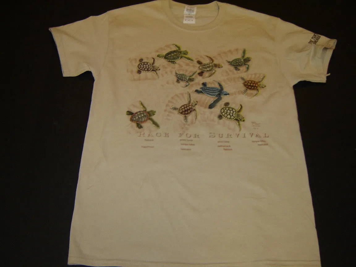 Race for Survival Adult Sea Turtle T-Shirts