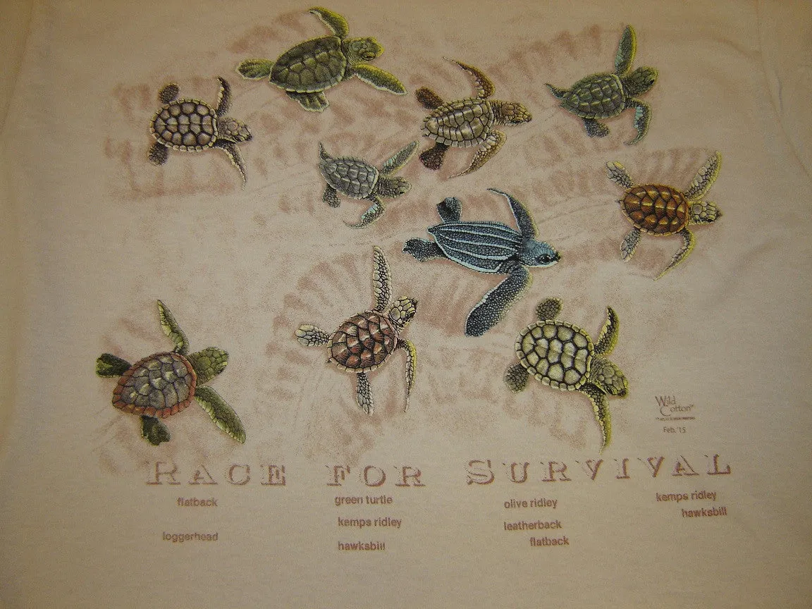 Race for Survival Adult Sea Turtle T-Shirts