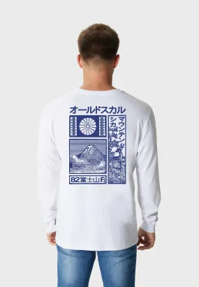 Roof Top Backprint Longsleeve T-Shirt White
