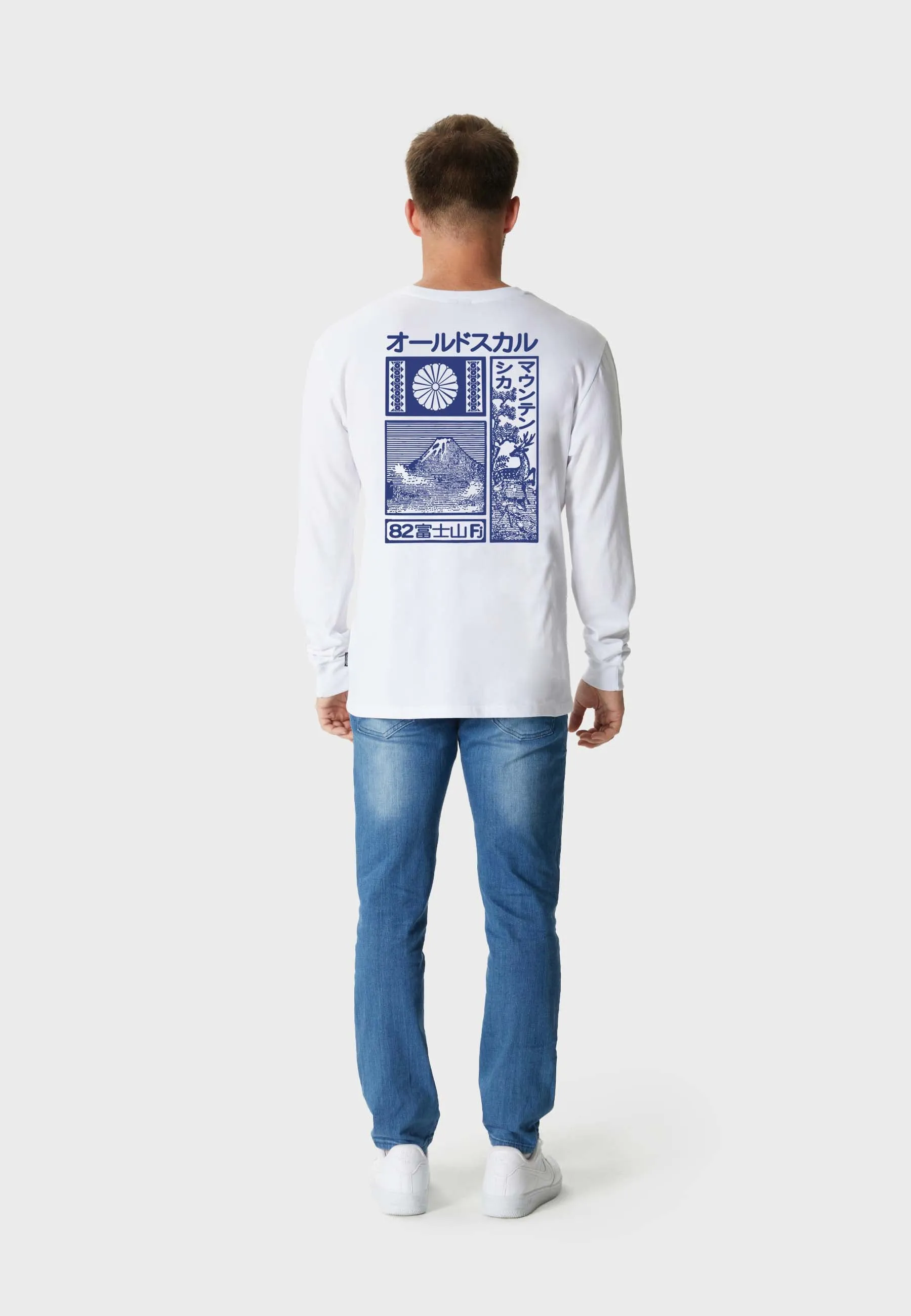 Roof Top Backprint Longsleeve T-Shirt White