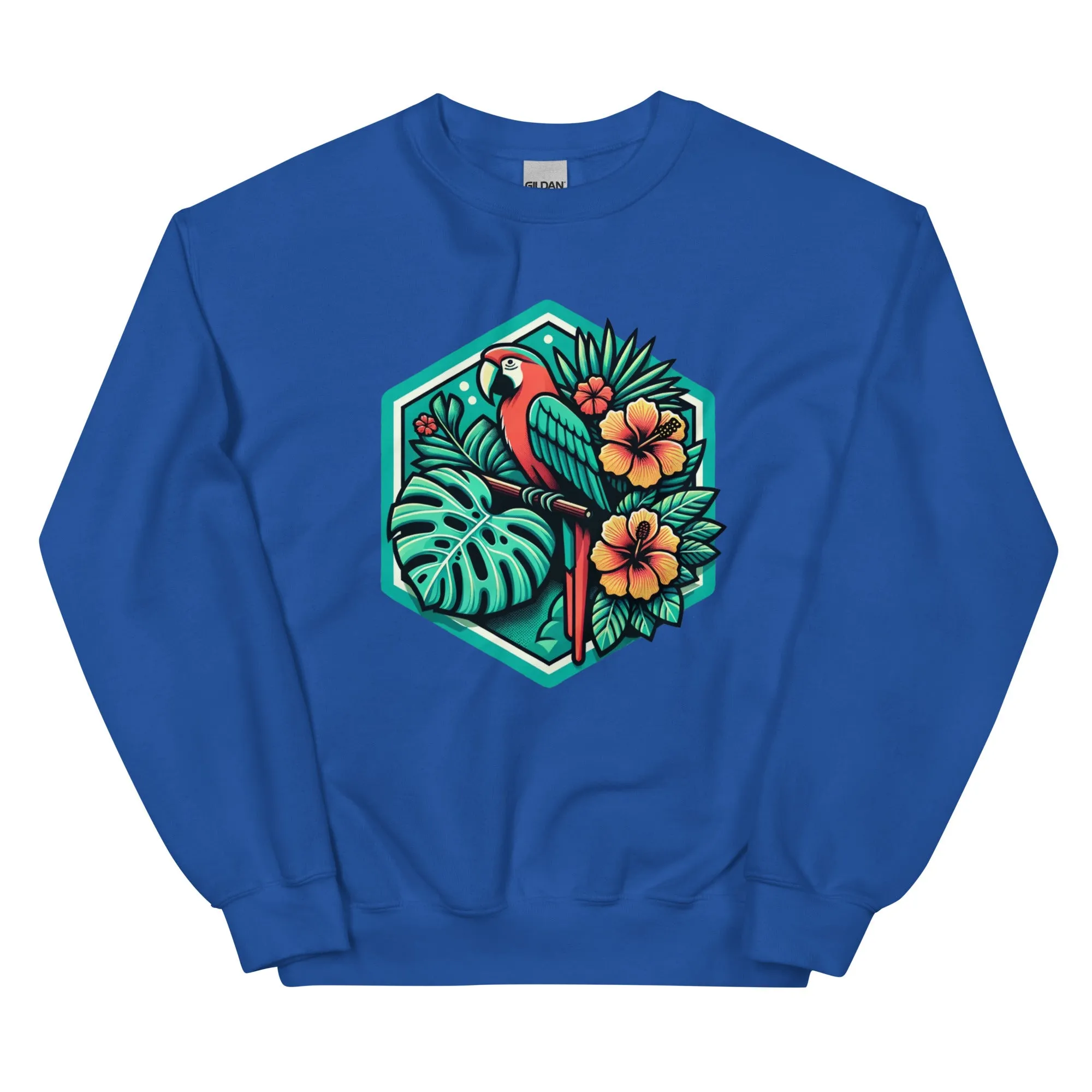 Shopijo’s Vibrant Parrot Unisex Sweatshirt