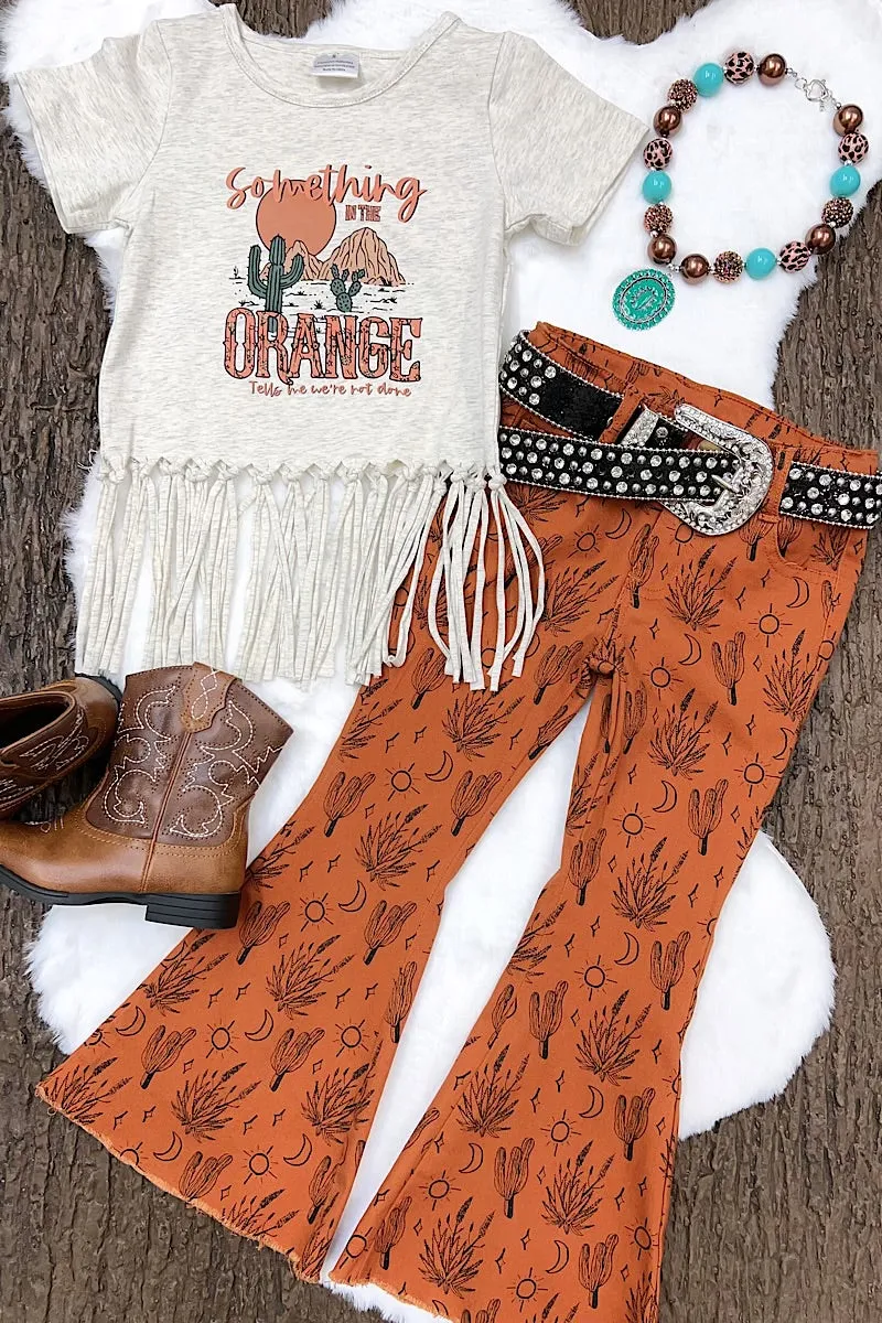 SUNSET COUNTRY PRINTED BOOTCUT DENIM PANTS. PNG15153006-AMY