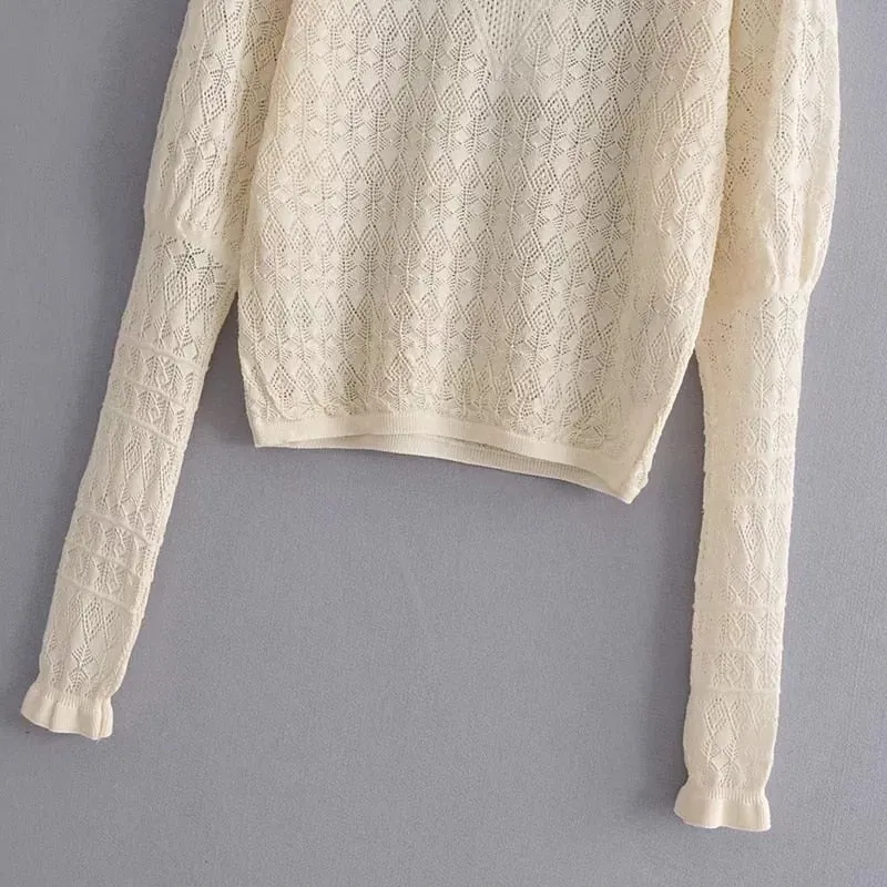 SWEATER WITH PUFF SLEEVES