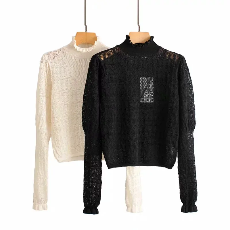 SWEATER WITH PUFF SLEEVES